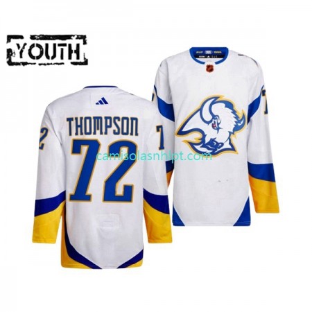 Camiseta Buffalo Sabres TAGE THOMPSON 72 Adidas 2022-2023 Reverse Retro Branco Authentic - Criança